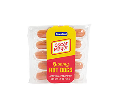 Kraft Gummy Hot Dogs Oscar Mayer 4.4oz Box 