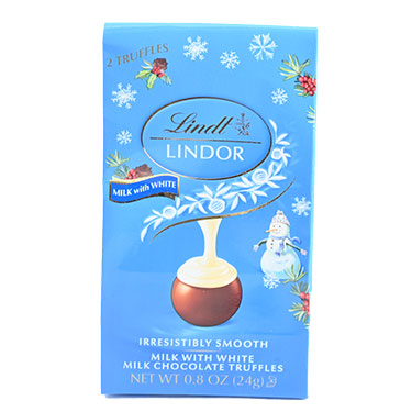 Lindt Mini Christmas Snowman Milk Chocolate 0.8oz Bag 