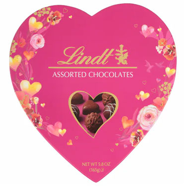 Lindt Valentines Day Assorted Chocolates 12ct Heart Box 