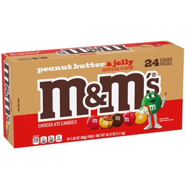 M and M Peanut Butter and Jelly 24ct Box 