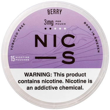 NIC S Nicotine Pouches Berry 3mg 5ct 