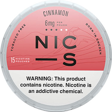 NIC S Nicotine Pouches Cinnamon 6mg 5ct 