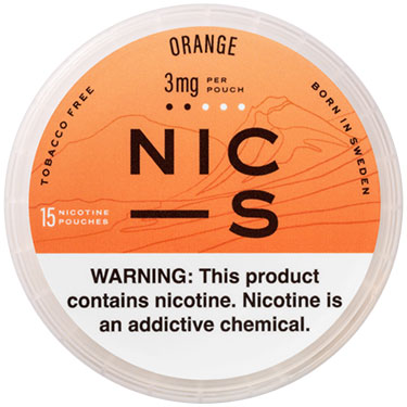 NIC S Nicotine Pouches Orange 3mg 5ct 