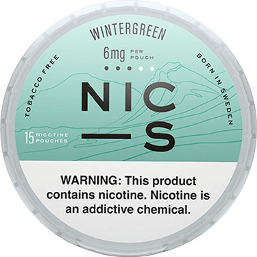 NIC S Nicotine Pouches Wintergreen 6mg 5ct 