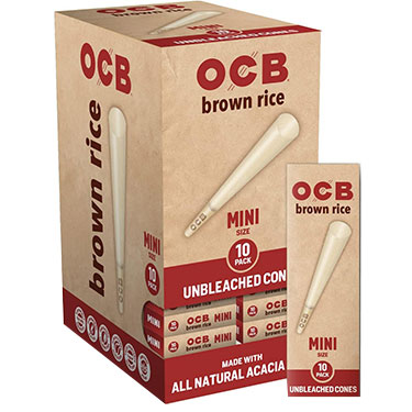 OCB Brown Rice Cone Mini 70mm 10pk 