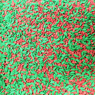 Candy Retailer Christmas Leaves and Berries Cupcake Sprinkles 4oz 