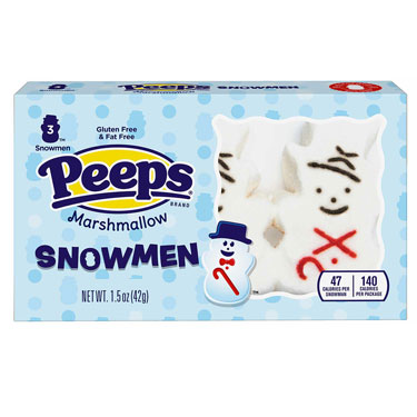 Peeps Christmas Marshmellow Snowmen 1.5oz 3ct 