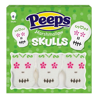 Peeps Marshmallow Skulls 6ct 3oz Box 