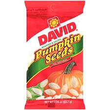 David Pumpkin Seeds Roasted Salted 2.25oz Bag Expires July 17th 2026