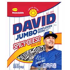 David Jumbo Spicy Queso Sunflower Seeds 5.25oz Bag Expires August 4th 2026