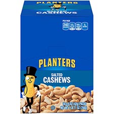 Planters Salted Cashews 18ct Box Expires June 2nd 2026