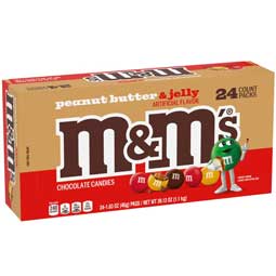 M and M Peanut Butter and Jelly 24ct Box Expires November 1st 2025
