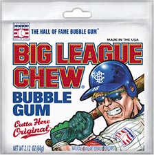 Big League Chew Outta Here Original Bubble Gum, 2.12 oz Pouch