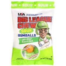 Big League Chew Sour Gumballs Assorted 3oz Bag