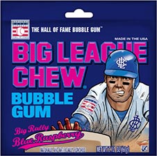 Big League Chew Big Rally Blue Raspberry Bubble Gum, 2.12 oz, 12 Pack Box