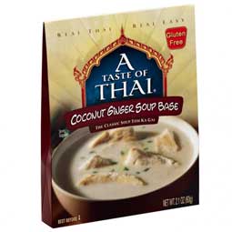 A Taste of Thai Coconut Ginger Soup Base 2.1oz Box Expires May 14th 2026