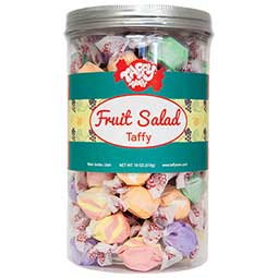 Taffy Town Fruit Salad Salt Water Taffy 18oz Gift Canister Expires February 1st 2025