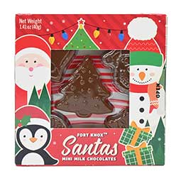 Fort Knox Mini Milk Chocolate Santas 1.41oz Box Expires August 5th 2025