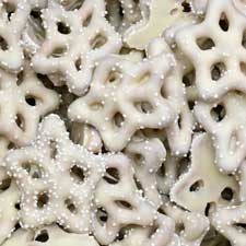 Hayden Valley Foods Yogurt Star Pretzels with White Nonpareils 1lb