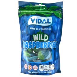 Vidal Gummi Sour Wild Raspberries 6.35oz Bag