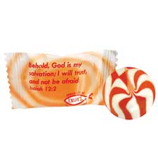 Scripture Candy Wrapped Hard Candy Orange and Cream 1 Lb