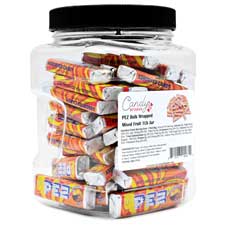 Candy Retailer PEZ Bulk Wrapped Mixed Fruit 1Lb Jar