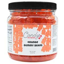 Candy Retailer Gummy Bears Orange 32oz Jar