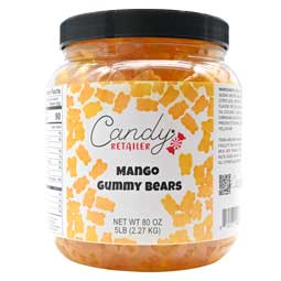 Candy Retailer Gummy Bears Mango 5 Lb Jar