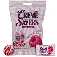 Creme Savers Hard Candy Raspberries and Creme 6.25oz Bag