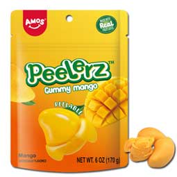 Amos Peelerz Gummy Mango 6oz Bag 