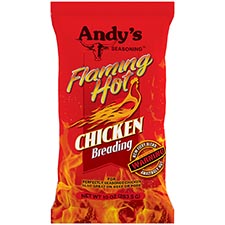 Andys Seasoning Flamin Hot Chicken Breading 10oz Bag 