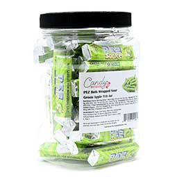 Candy Retailer PEZ Bulk Wrapped Sour Green Apple 1Lb Jar 