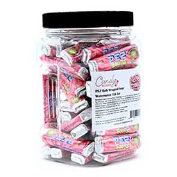 Candy Retailer PEZ Bulk Wrapped Sour Watermelon 1Lb Jar 