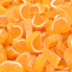 Cavalier Candies Mini Orange Jelly Slices 1 Lb 