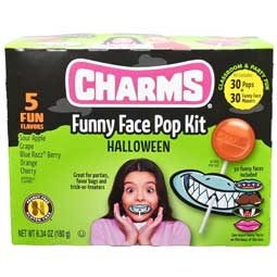 Charms Halloween Funny Face Pop Kit 30ct 6.35 oz 