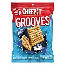 Cheez It Grooves Zesty Cheddar Ranch 3.25oz Bags 6 Pack Expires February 24th 2025 