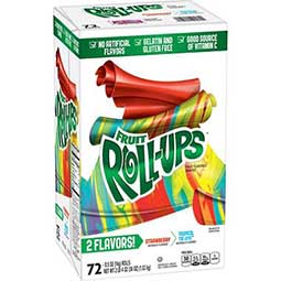 Fruit Roll Ups Strawberry and Tropical 72ct Box 