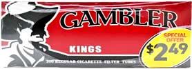 Gambler Cigarette Tubes Regular PP 2.49 200ct Box 