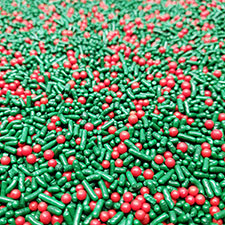 Candy Retailer Christmas Holly Berry Cupcake Sprinkles 4oz 