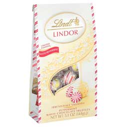 Lindor Holiday White Chocolate Peppermint 5.1oz Bag 