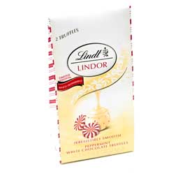 Lindt Holiday White Chocolate Peppermint Mini 0.8oz Bag 