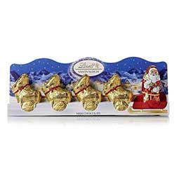 Lindt Santa Sleigh Mini Milk Chocolate 5pk 