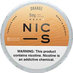 NIC S Nicotine Pouches Orange 9mg 5ct 
