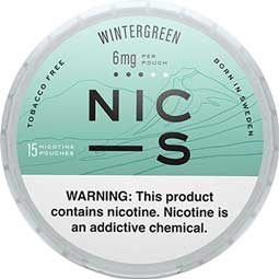 NIC S Nicotine Pouches Wintergreen 6mg 5ct 