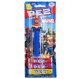 PEZ Dispenser Marvel Captain Marvel with Candy Rolls 