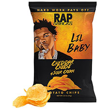 RAP SNACKS Lil Baby Cheddar Cheese and Sour Cream 2.5oz Bag 