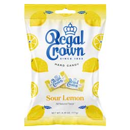 Regal Crown Sour Lemon Hard Candy 6.25oz Bag 