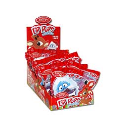 Rudolph Lip Pops Lollipops 12ct Box 