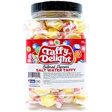 Taffy Delight Buttered Popcorn Salt Water Taffy 16oz Jar 