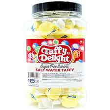 Taffy Delight Sugar Free Banana Salt Water Taffy 16oz Jar 